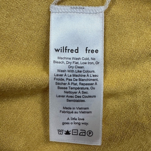 Aritzia Wilfred Free Esther T Shirt Dress *Yellow* Size XXS - Picture 7 of 8